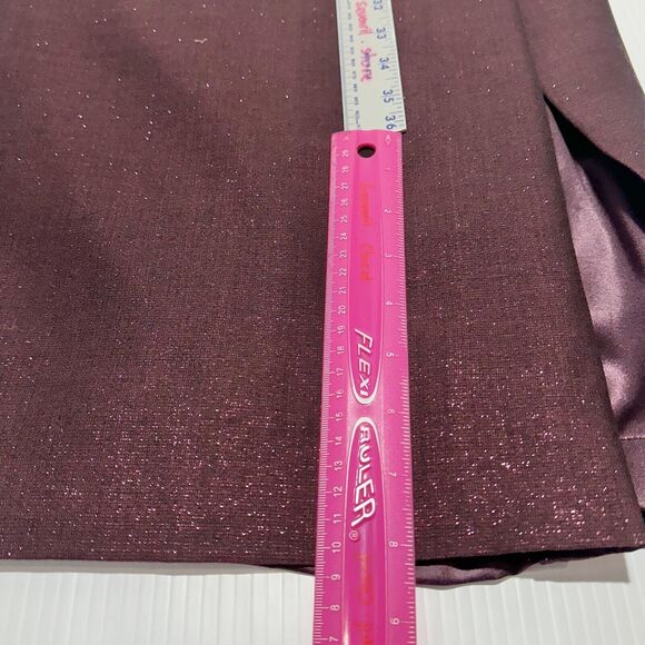 Akris Sheath Dress Women's 8 Marsala Shimmering Wool V-Neck Side Slit NWT $2490 - Picture 5 of 9